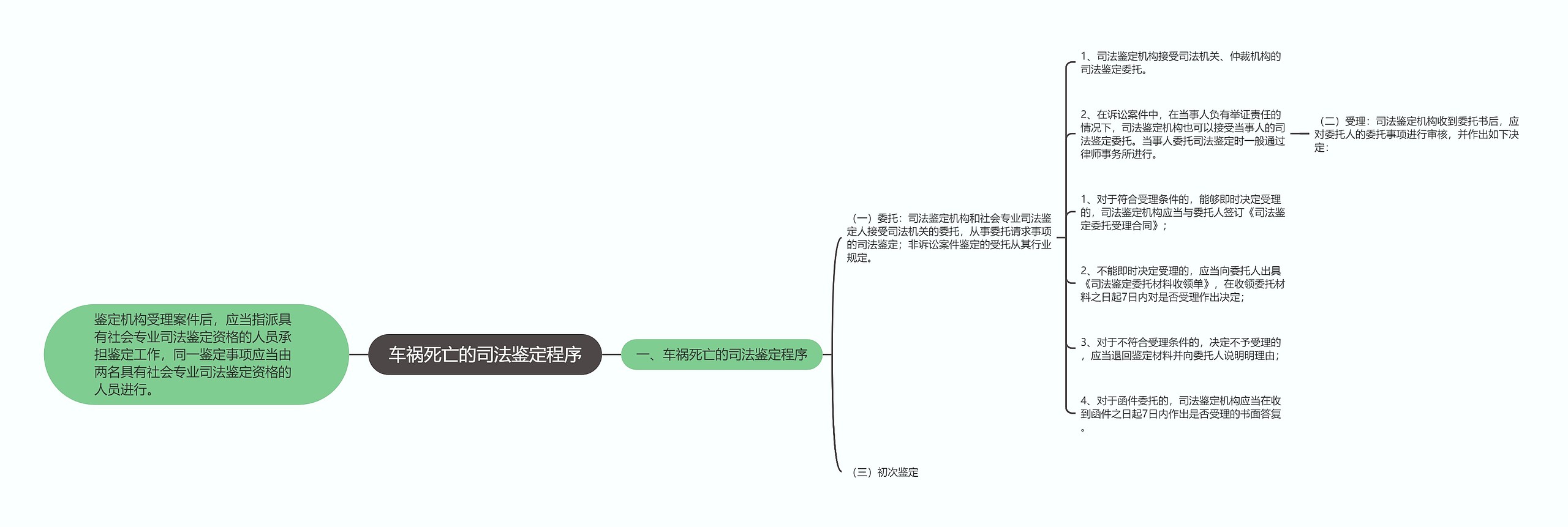 车祸死亡的司法鉴定程序思维导图