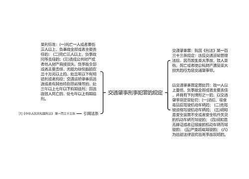 交通肇事刑事犯罪的规定