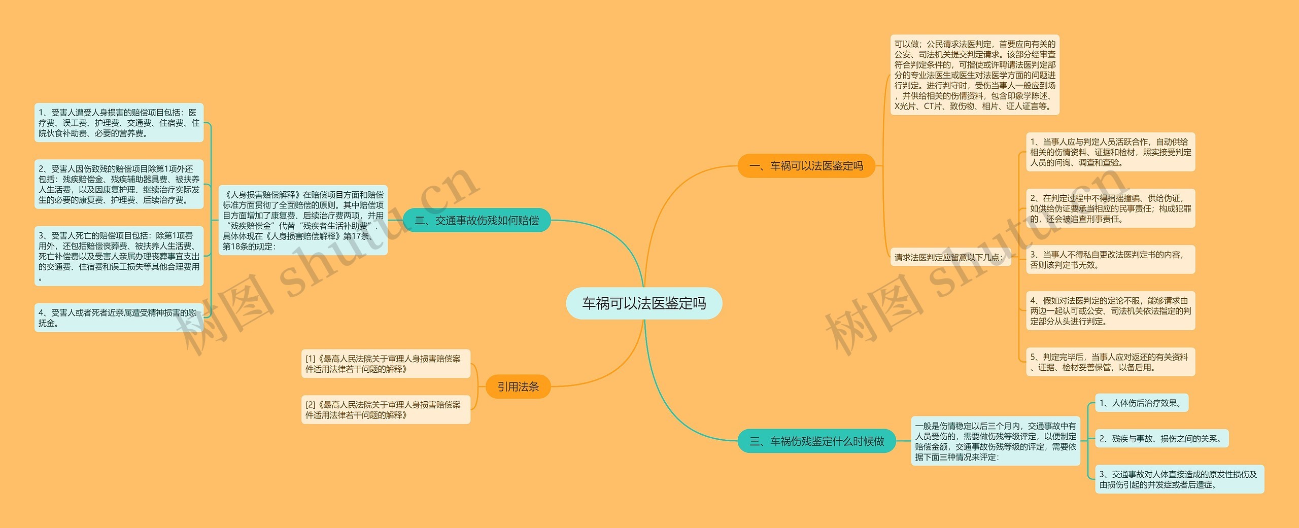 车祸可以法医鉴定吗思维导图