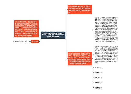 交通事故损害赔偿责任主体的法律确立