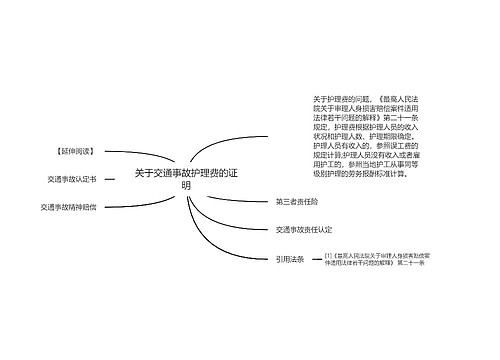 关于交通事故护理费的证明