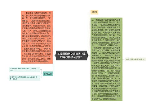 本案属道路交通事故还是饲养动物致人损害？