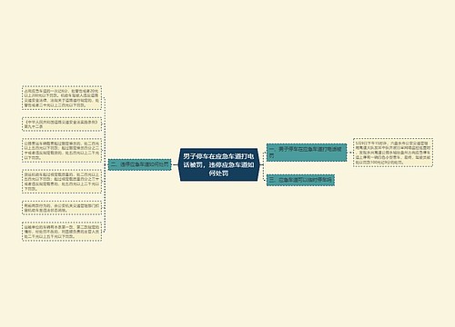 男子停车在应急车道打电话被罚，违停应急车道如何处罚