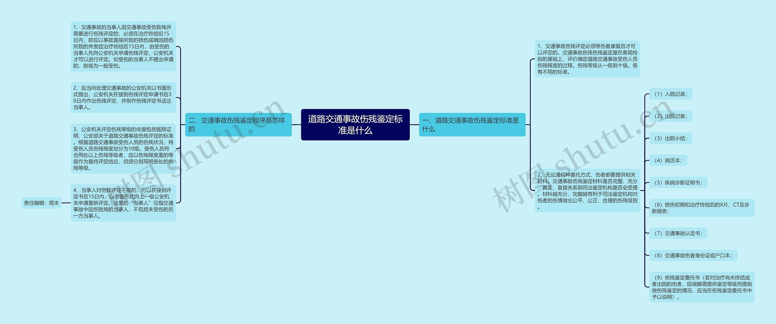 道路交通事故伤残鉴定标准是什么思维导图