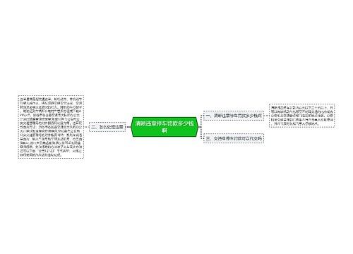 清晰违章停车罚款多少钱啊