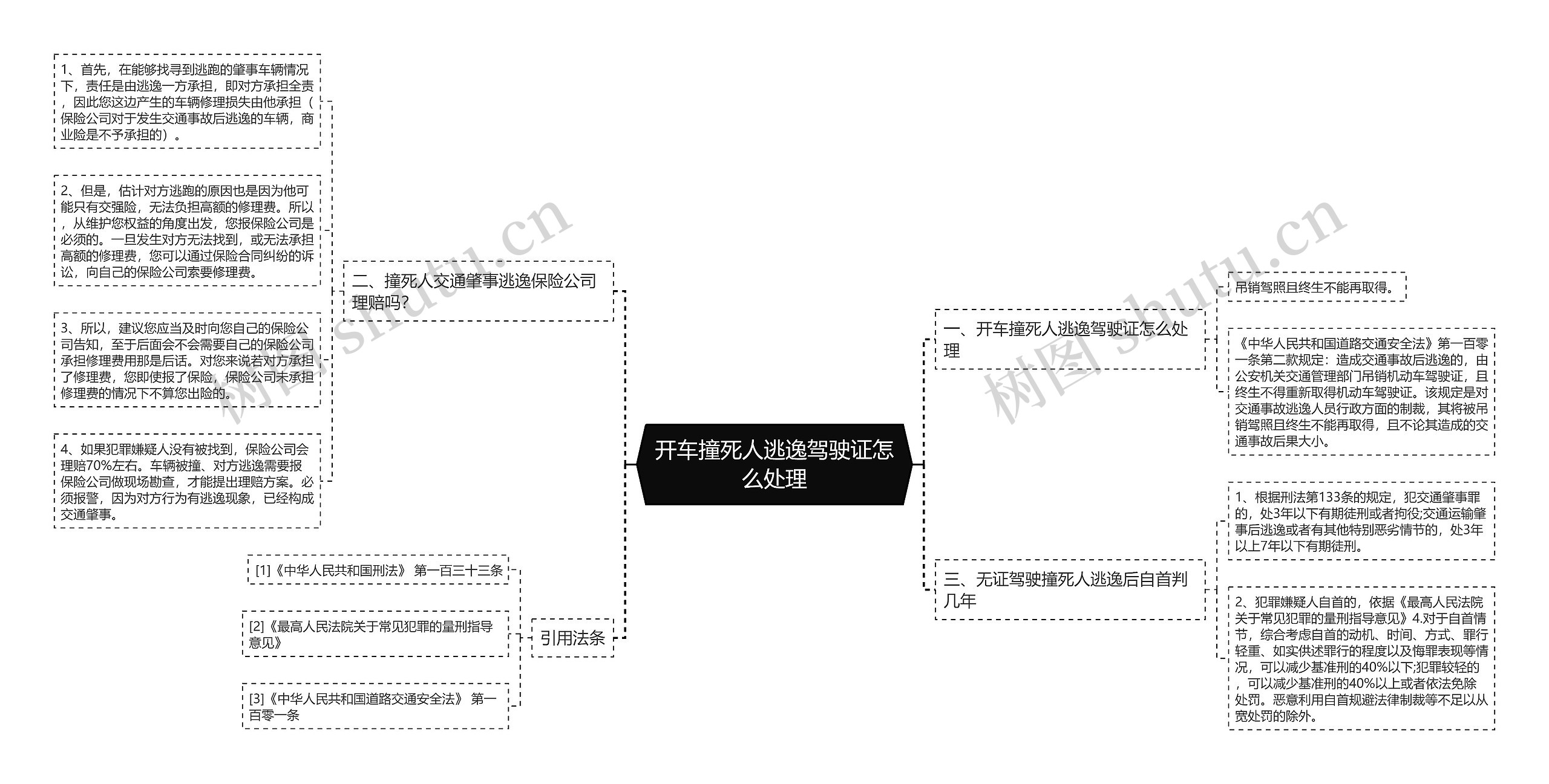 开车撞死人逃逸驾驶证怎么处理思维导图