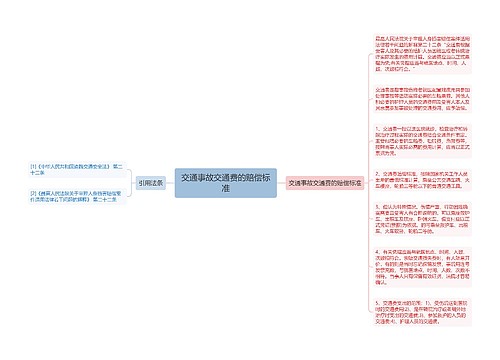 交通事故交通费的赔偿标准