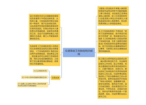 交通事故工伤赔偿相关解释