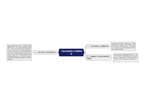 十级伤残保险公司理赔标准