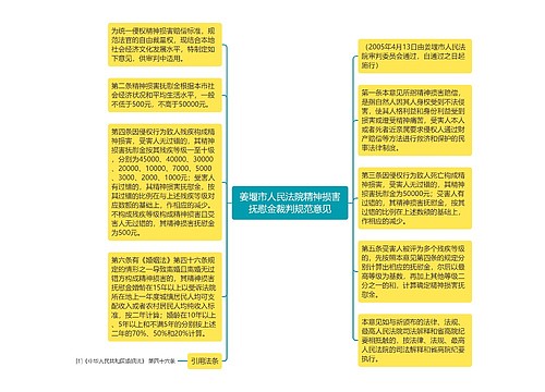 姜堰市人民法院精神损害抚慰金裁判规范意见