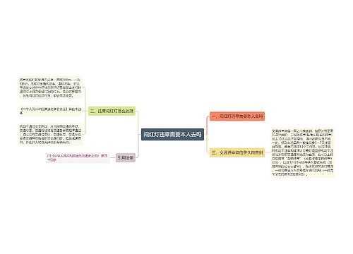 闯红灯违章需要本人去吗