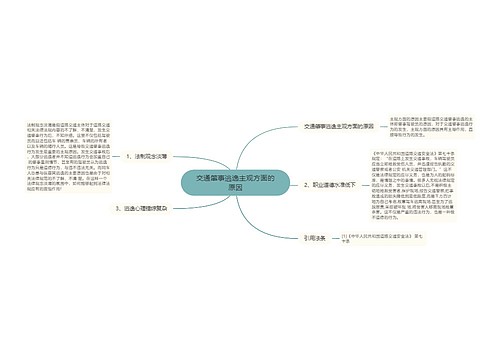 交通肇事逃逸主观方面的原因