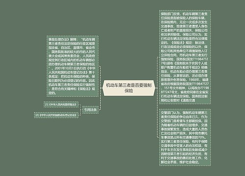 机动车第三者是否要强制保险