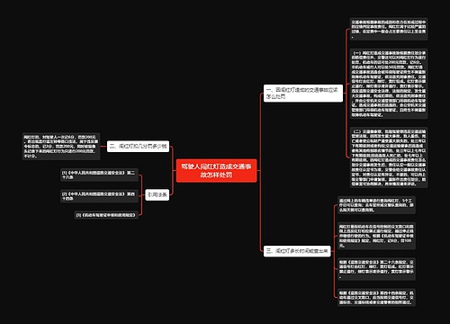 驾驶人闯红灯造成交通事故怎样处罚