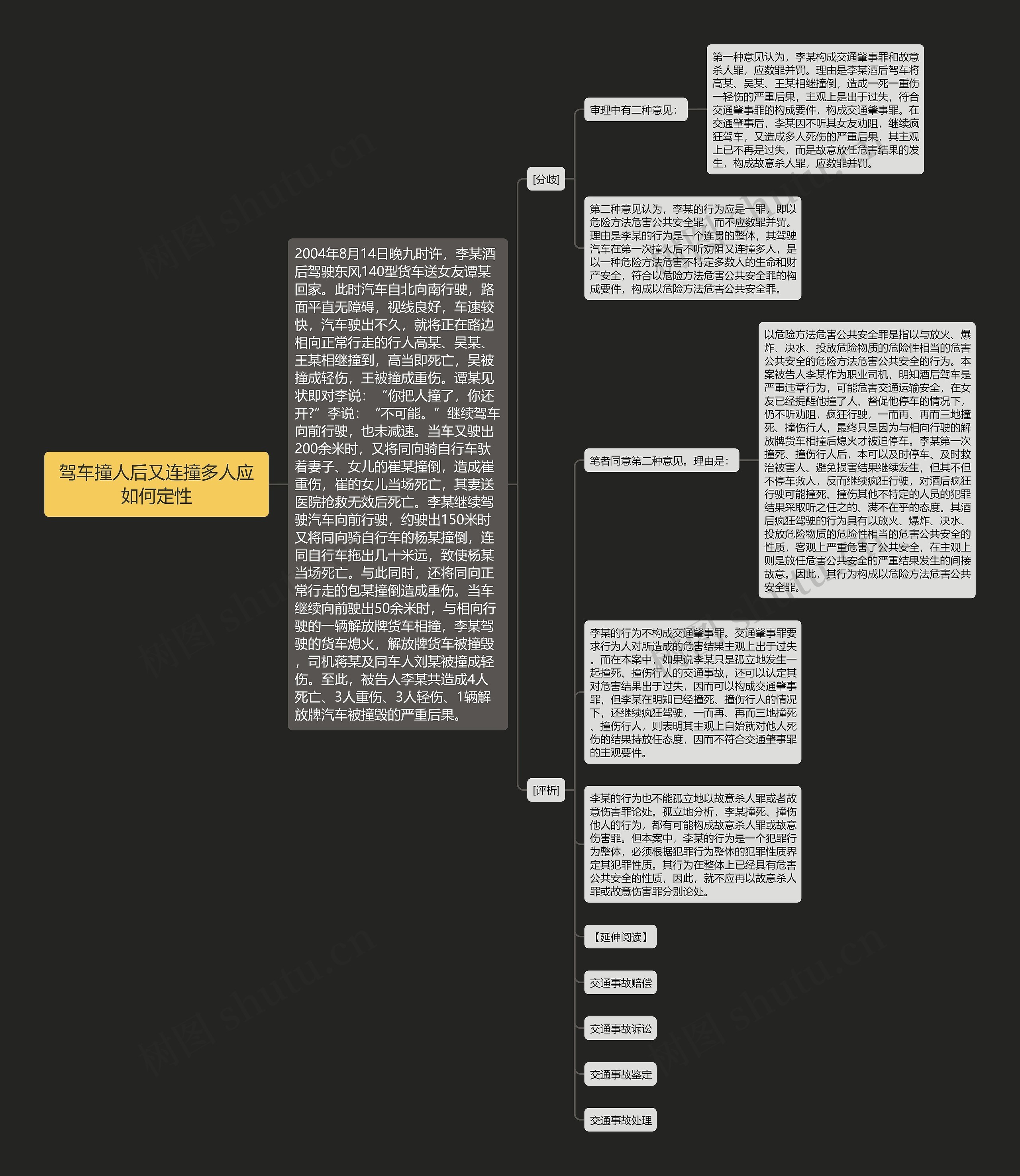 驾车撞人后又连撞多人应如何定性思维导图