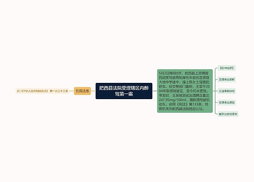 肥西县法院受理辖区内醉驾第一案