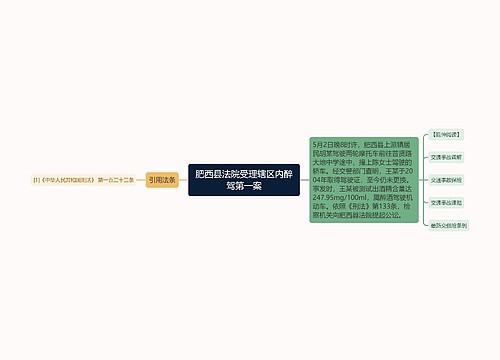 肥西县法院受理辖区内醉驾第一案