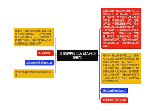 驾驶途中接电话 致人死伤获刑罚