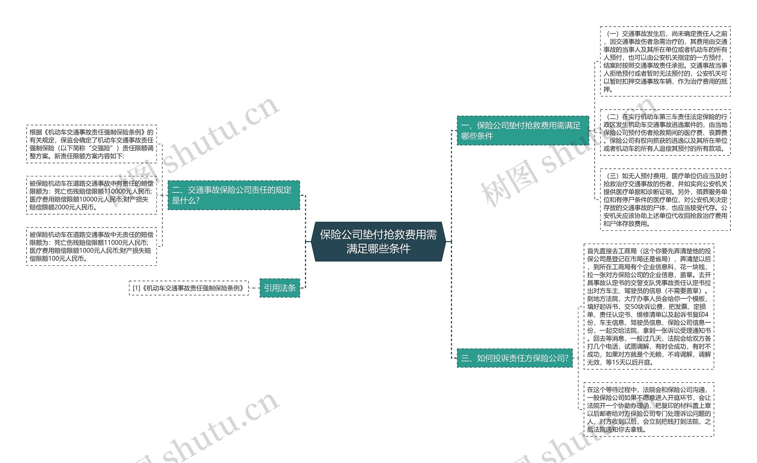 保险公司垫付抢救费用需满足哪些条件思维导图