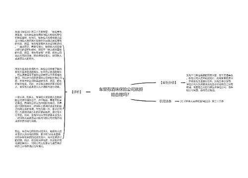 车里有酒味保险公司就拒赔合理吗？