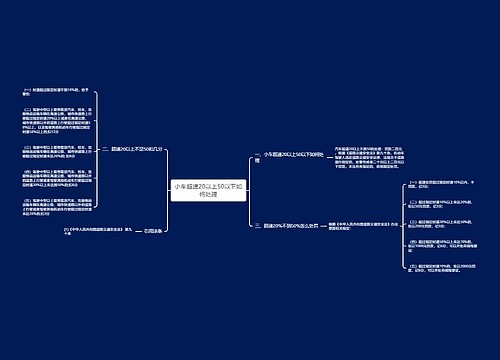 小车超速20以上50以下如何处理