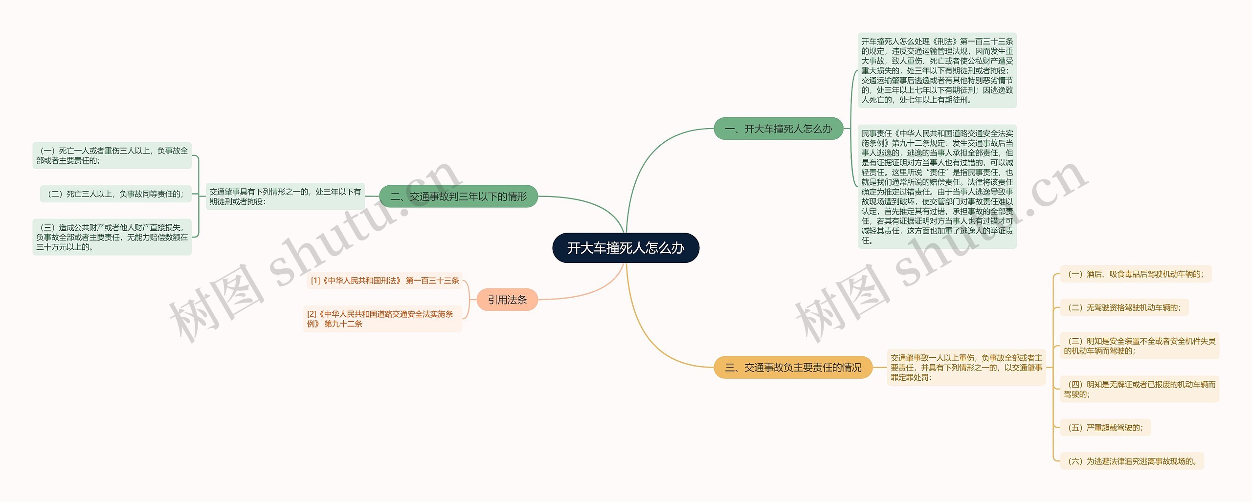 开大车撞死人怎么办思维导图