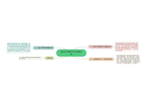 闯红灯交警队多久能查出来