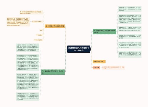 交通肇事致人死亡谅解书的作用大吗