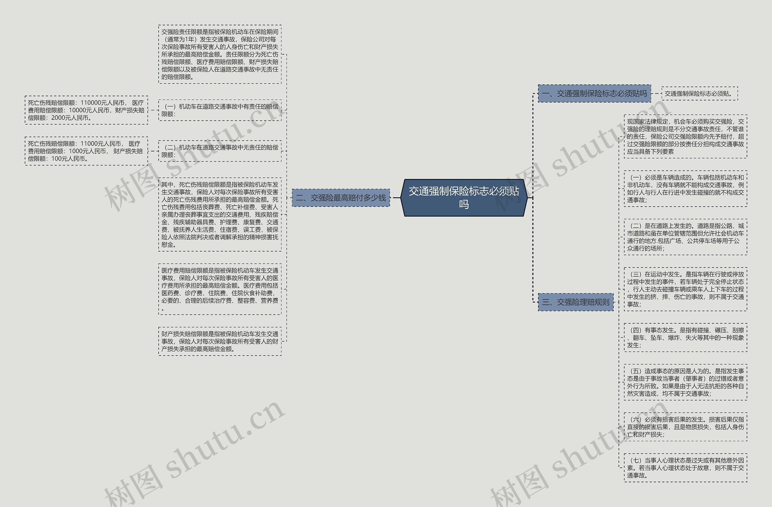 交通强制保险标志必须贴吗思维导图