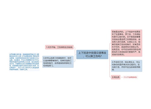 上下班途中突遇交通事故，可以算工伤吗?