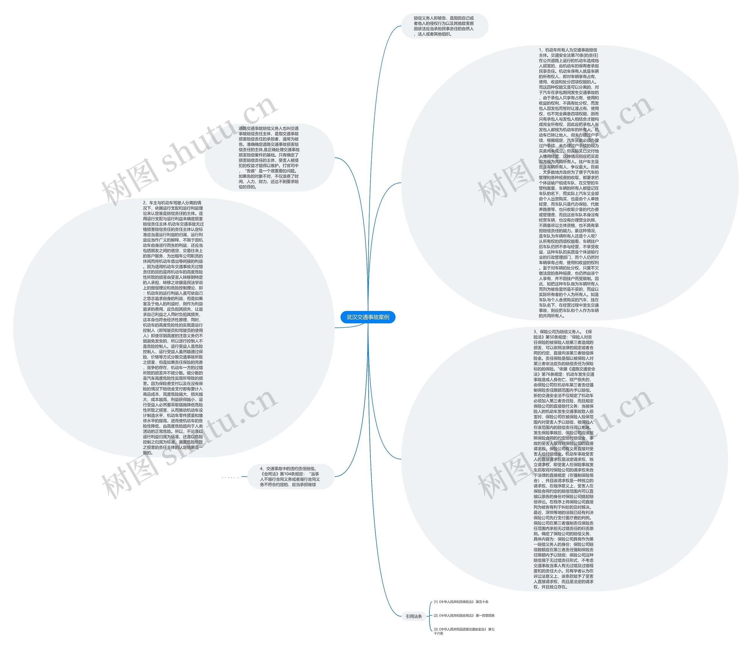 武汉交通事故案例思维导图