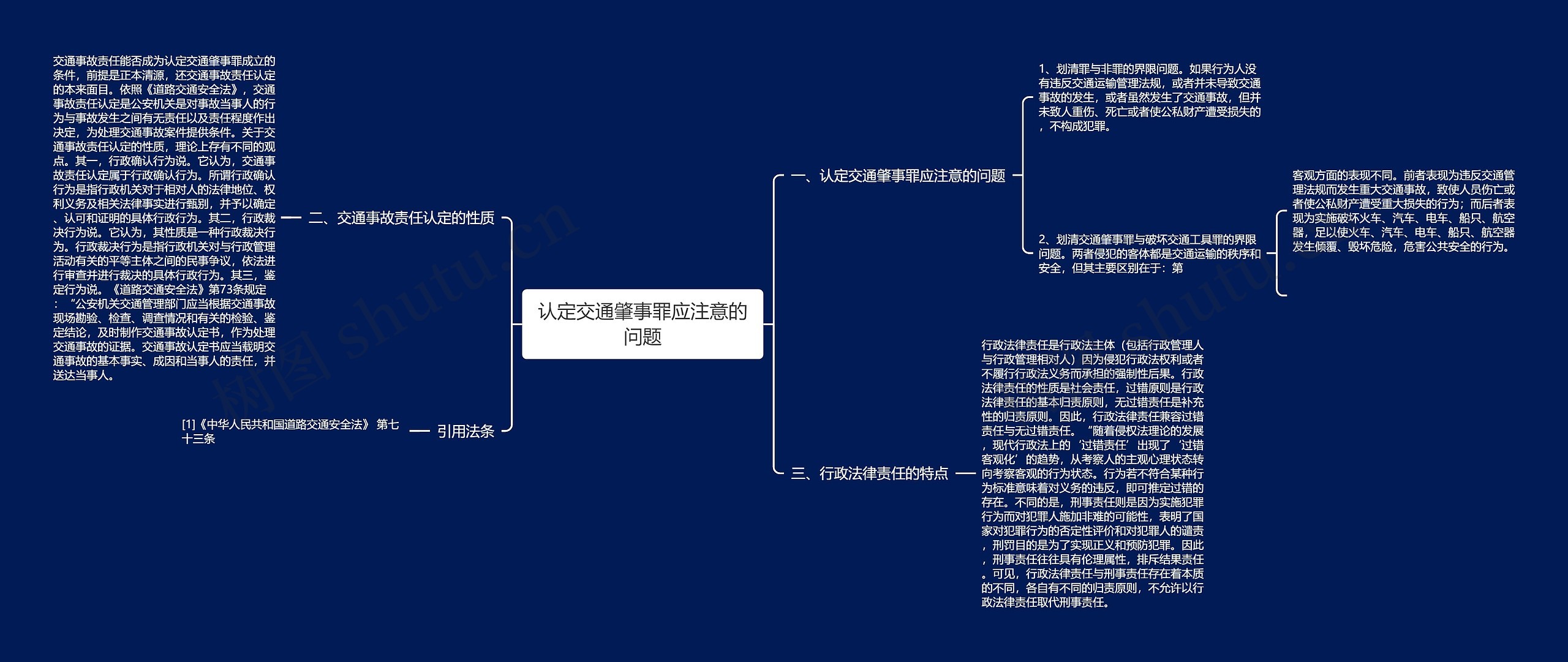 认定交通肇事罪应注意的问题思维导图