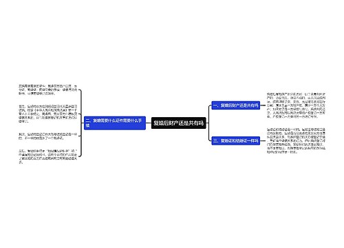 复婚后财产还是共有吗