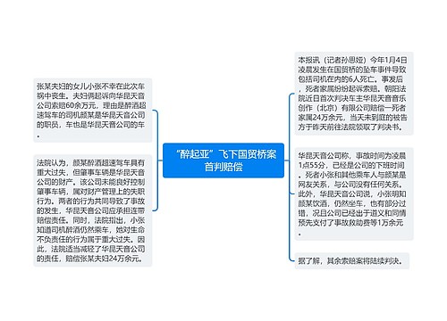 “醉起亚”飞下国贸桥案首判赔偿