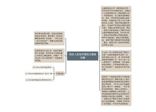 同车人在车外受伤三者险也赔