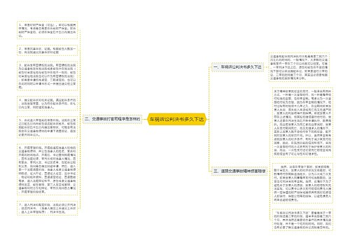 车祸诉讼判决书多久下达