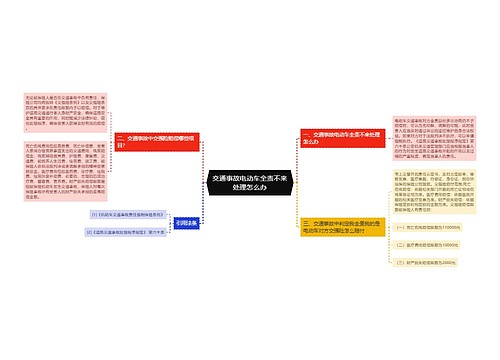 交通事故电动车全责不来处理怎么办