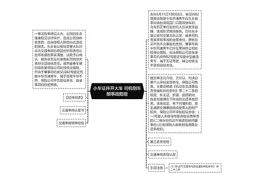 小车证件开大车 司机倒车酿事故赔偿