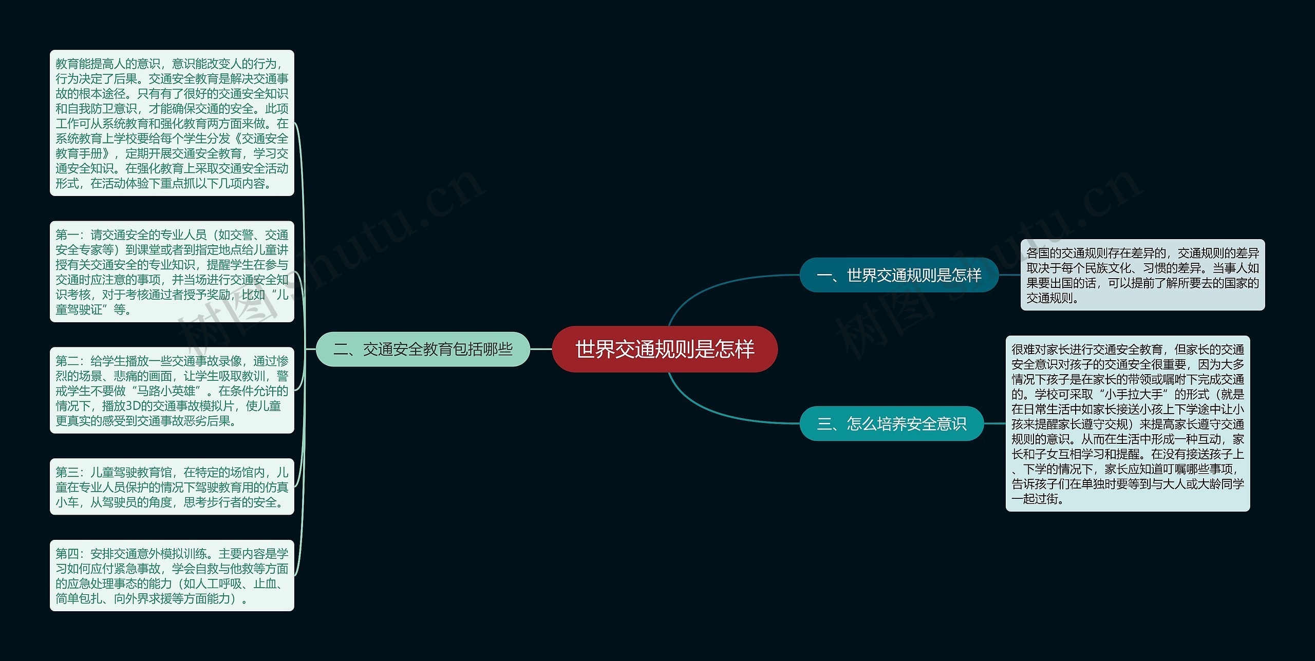 世界交通规则是怎样思维导图