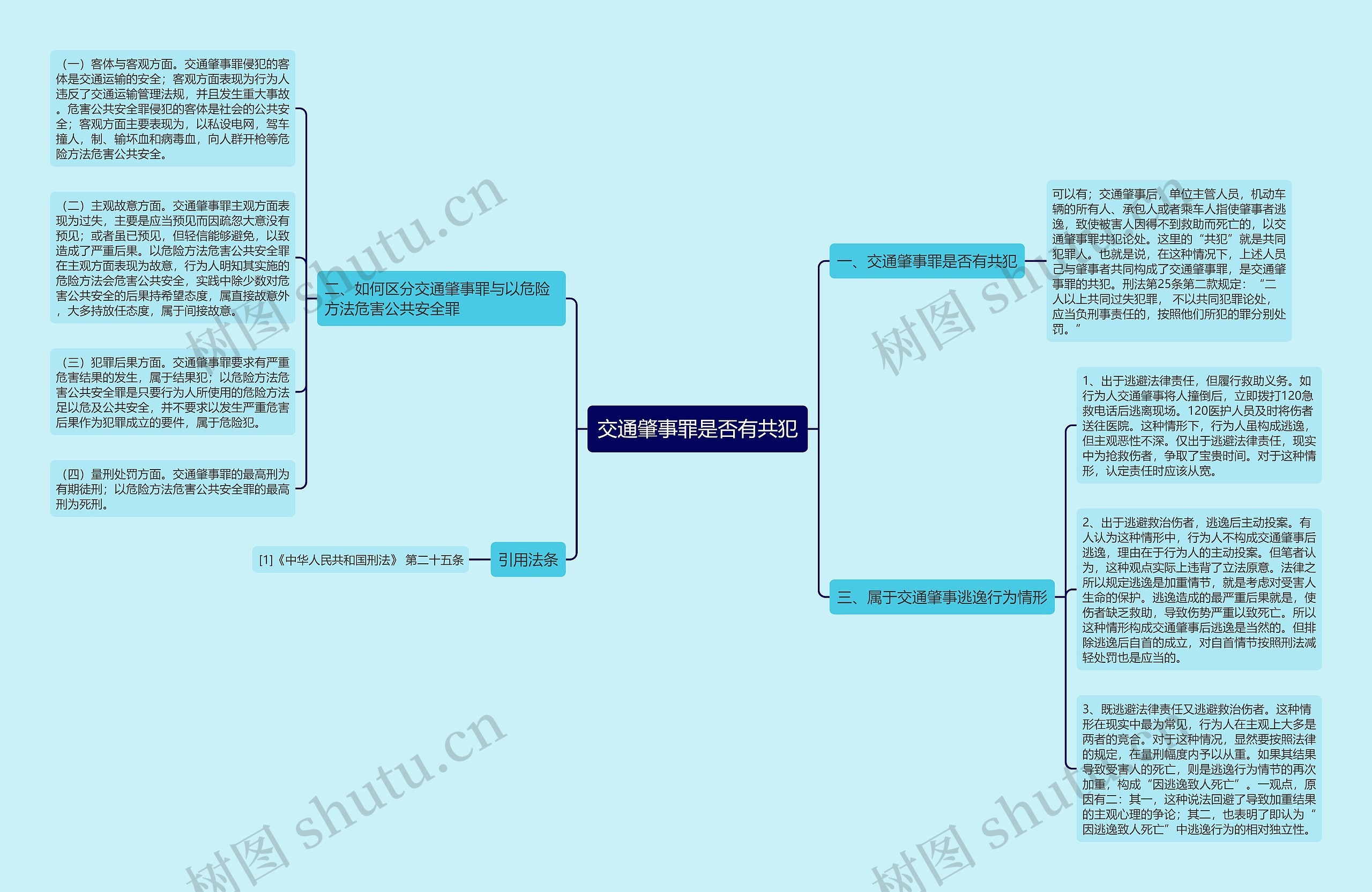 交通肇事罪是否有共犯思维导图