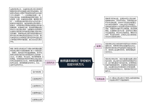 教师遇车祸死亡 学校被判赔偿50余万元