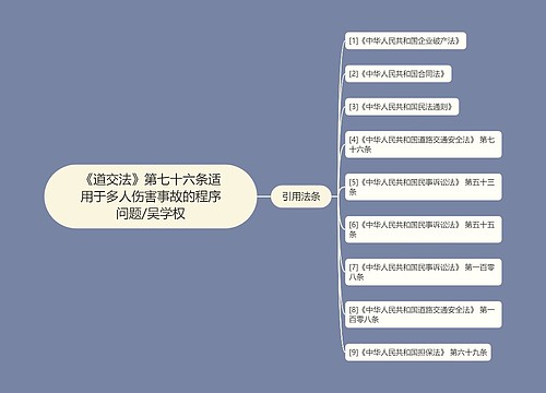 《道交法》第七十六条适用于多人伤害事故的程序问题/吴学权