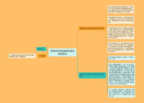 肇事者对死者家属负哪些赔偿责任