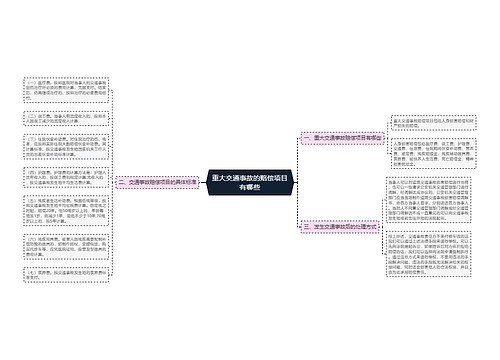重大交通事故的赔偿项目有哪些