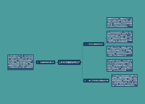 二手车交强险如何过户