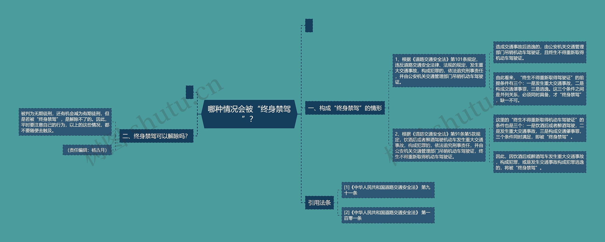 哪种情况会被“终身禁驾”？思维导图