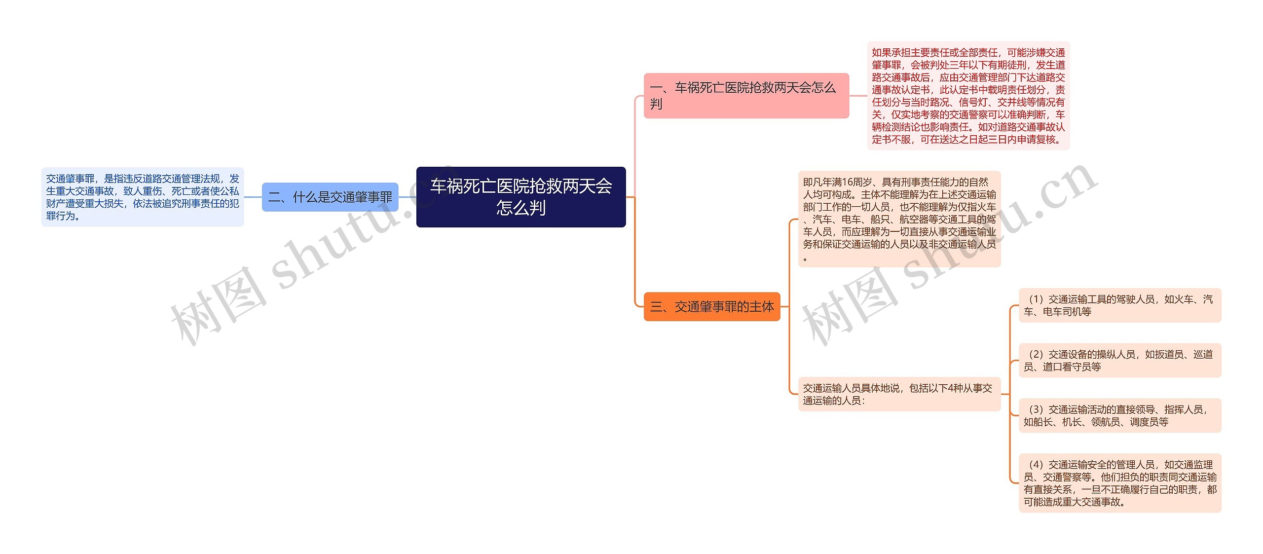 车祸死亡医院抢救两天会怎么判思维导图