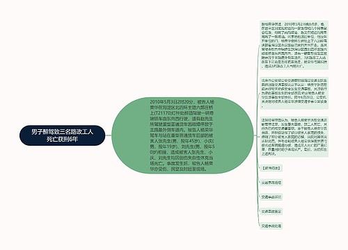 男子醉驾致三名路政工人死亡获刑6年