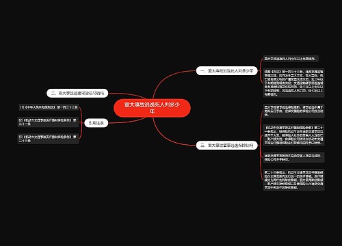 重大事故逃逸死人判多少年