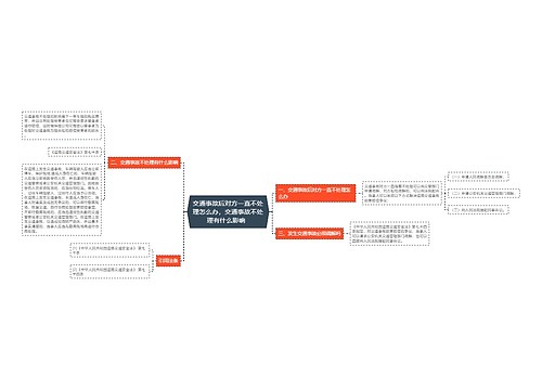 交通事故后对方一直不处理怎么办，交通事故不处理有什么影响  